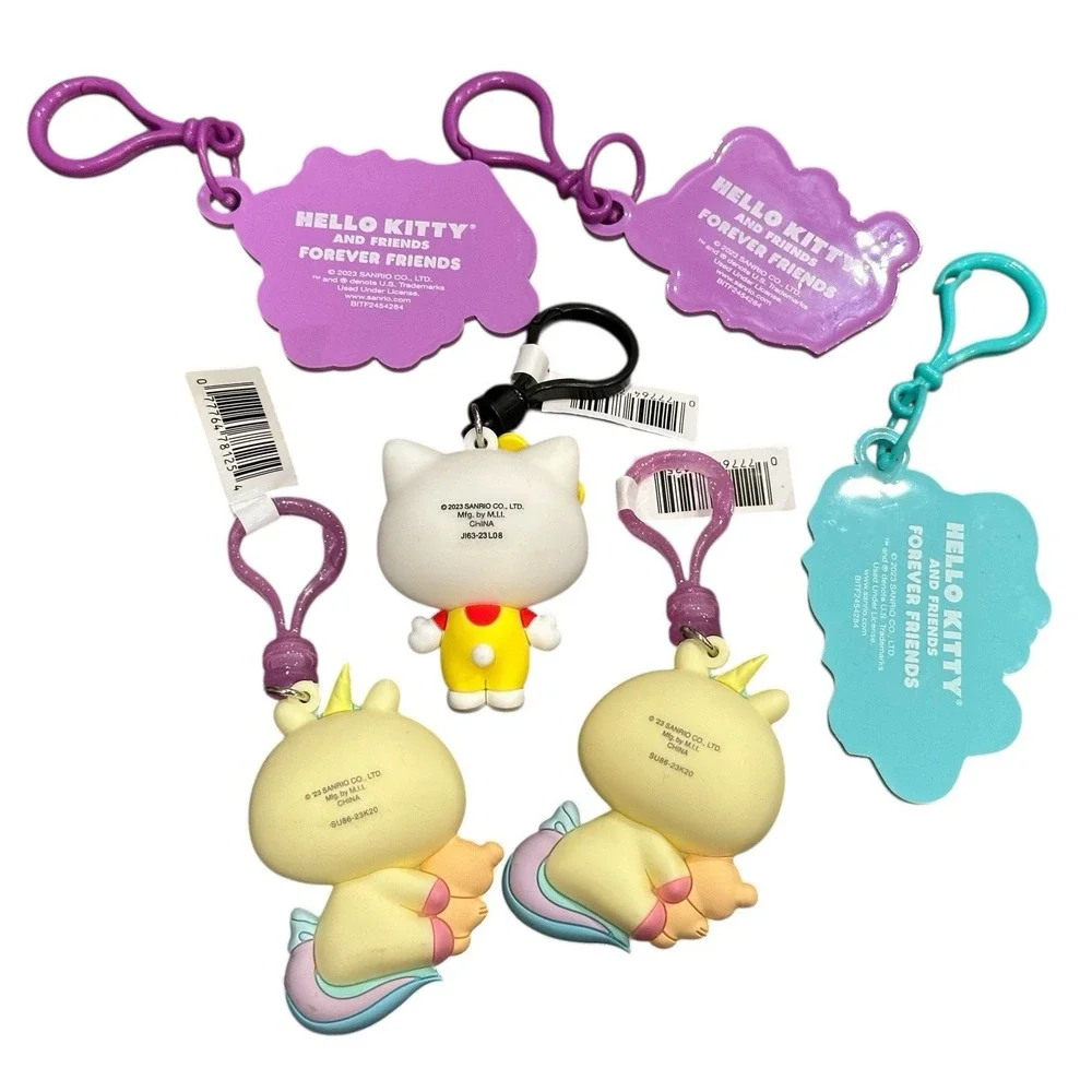 Hello‎ Kitty 50th Anniversary Vinyl Figure Notebook Bag Clips Lot